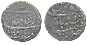 Alamgir II, Silver Rupee, 11.22g, Kashmir Mint, AH 1174/5 (KM 460.11). Very Fine, Rare.