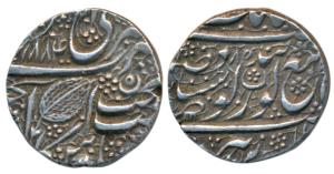 Amritsar Mint, Silver Rupee, 11.1g, VS 1884, actual year of minting VS (18)85 on obv. (KM 