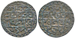 Lakshmi Narayan (SE 1509-1549, 1587-1627 AD), Silver Tanka, 10.2g, SK 1509, Bengali script