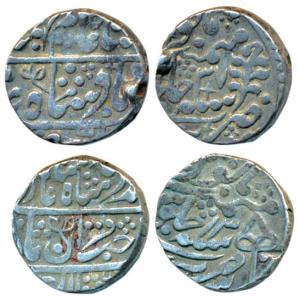 Sawai Madhopur Mint, Silver Rupee (2), in the name of Shah Alam II and Muhammad Akbar II, 
