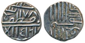 Silver Diwanshahi Kori, 4.8g, in the name of Muzaffar Shah III, AH 978 (Frozen Year) with 