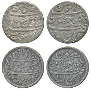 Farrukhabad Mint, Silver Rupee (2), in the name of Shah Alam II, RY 45, plain edge and obl