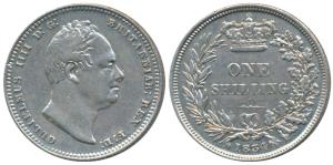 Great Britain, William, Silver Shilling, 1834, (KM 713). Very Fine+.