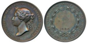 Poona Exhibition, Copper Medal, obv. bust of Queen Victoria, rev. The Poona Exhibition of 