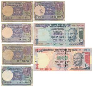 Rupee 1 (5), signed R. N. Malhotra, Pratap Kishan Kaul, S. Venkitaramanan (2), Bimal Jalan