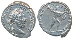 Roman, Septimius Severus, Silver Denarius, 3.42g, obv. laureate head to right, rev. Jupite