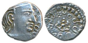 Guptas, Chandragupta II (c. 380-413 AD), Silver Drachma, 1.96g, obv. bust of the ruler to 