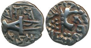 Karkotakas of Kashmir, Namvihakya (c. 5th century AD), Base Gold Dinar, 7.96g, obv. seated