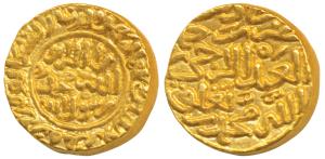 Muhammad Shah III bin Tughluq, Gold Heavy Dinar, 12.87g, Satgaon Mint, fi zaman / Shahada 