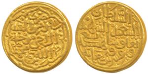 Muhammad Shah III bin Tughluq, Gold Dinar, 12.73g, mintless variety, fi zaman, al-sa’id ty