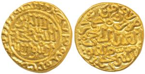 Muhammad Shah III bin Tughluq, Gold Adli, 9.15g, Dar ul Mulk Sultanpur Mint, fi zaman type