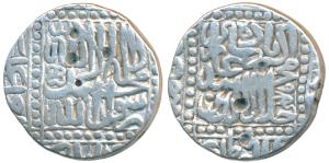 Akbar, Silver Rupee, 11.18gm, Dar ul-Khilafat Malpur Mint, AH 984, Kalima type, legend wit