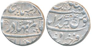 Shah Alam Bahadur, Silver Rupee, 11.40g, Farkhanda Bunyad Hyderabad Mint, AH 1122/4, mint 