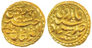 Tipu Sultan, Gold Pagoda, 3.43g, Khursheed Sawad Mint, the denomination Faruqi and mint na