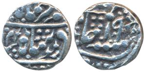 Bani Singh, Silver ½ Rupee, 5.65g, Rajgarh Mint, in the name of Muhammad Akbar II, RY 19 (