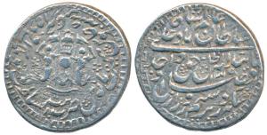 Wajid Ali Shah (AH 1263-1272, 1847-1856 AD), Silver Rupee, 11g, Bait-us-Sultanat Lakhnau M