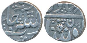 Nasir al-Daula, Silver Rupee, 11.03g, Aurangabad Mint, Peston Shahi Series, in the name of