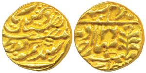 Madho Singh II, Gold Mohur, 10.65g, Sawai Jaipur Mint, with the name of Victoria, RY 26, J