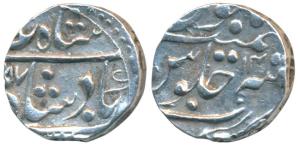 Sawant Singh (AH 1189-1241, 1775-1825 AD), Silver ½ Rupee, 5.4g, Deogarh Mint, in the name