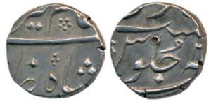 Surat Mint, Silver ½ Rupee, 5.77g, in the name of Alamgir II, RY 2 (KM 175). Extremely Fin