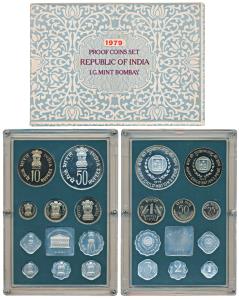 1979 Proof Set, Happy Child Nation’s Pride, set of 10, 1 Paisa to Rupees 50. In immaculate