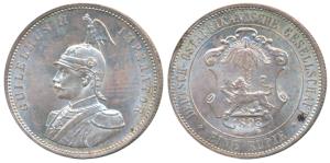 German East Africa, Wilhelm II, Silver Rupie / Rupee, 11.65g, 1893 (KM 2). Superb, Extreme
