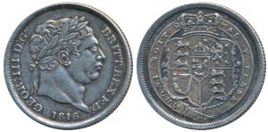 Great Britain, George III, Silver Shilling, obv. laureate head of the ruler to right, rev.