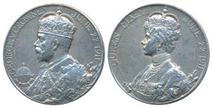 George V Coronation Medal, Silver, 12g, obv. crowned bust of George V, rev. crowned bust o