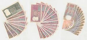 Rupees 2, set of 36 notes with different dates and signatures of all varieties, (R&J 2.1.1