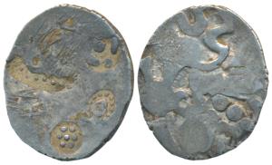 Archaic Punch Marked Coinage, attributed to Kosala Janapada (c. 500 BC), Silver Karshapana