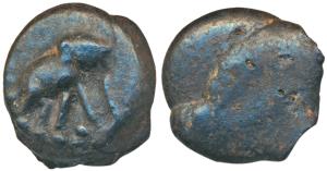 Vidarbha Region, Cast Copper / Iron-Arsenic mixed bell metal Karshapana, 14.40g, Sealing T