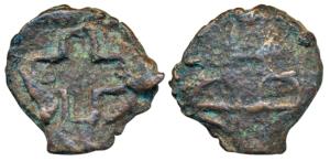 Vidarbha Region (c. 300-200 BC), Cast Copper Karshapana, 12.15g, obv. hollow cross, rev. t