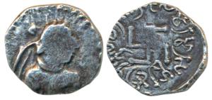 Paratarajas, Mirahvara (c. 175-185 BC), Silver Hemidrachm, 3.61g, obv. diademed bust of th