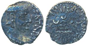 Western Kshatrapas, Kardamaka Family, Chashtana son of Ghsamotika, as Mahakshatrapa, Silve