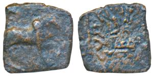 Western Kshatrapas, Kardamaka Family, Jayadaman son of Ghsamotika, (c. before 130 SE), Cop