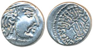 Maitrakas of Vallabhi, ’Sharva Bhattaraka’ (c. 500-600 AD), Silver Drachma, 1.83g, obv. bu