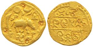 Rashtrakutas / Chalukyas of Kalyani or their feudatories (c. 900 - 1000 AD), Gold Gadyana,