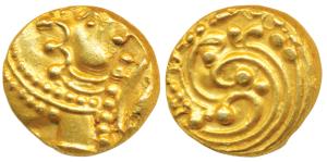 Western Gangas (10th-11th century AD), Gold Gajapati Pagoda, 3.92g, obv. caparisoned eleph