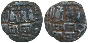 Imperial Cholas, Rajendra Chola, Base Gold Kahavanu, 4.18g, obv. and rev. Chola dynastic e