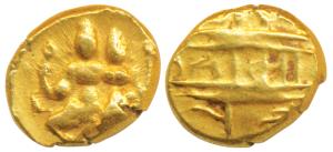 Keladi Nayakas of Ikkeri, Sadashiva Nayaka, Gold Pagoda, 3.41g, Lakshmi-Narayana (Vishnu a