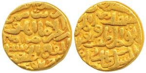 Firuz Shah Tughluq, Gold Tanka, 10.9g, with the name of the caliph Abu’l Fath al-mu’tasid 