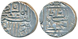 Nasir-ud-Din Mahmud Shah I (AH 862-917, 1458-1511 AD), Silver ½ Tanka, Shahr-e-Mukarram Mu