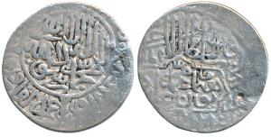 Humayun, Silver Shahrukhi, 4.65g, Mint name off flan, obv. kalima within circle, rev. name