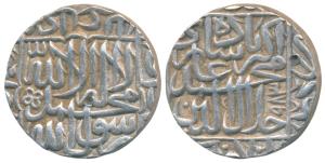 Akbar (AH 963-1014, 1556-1605 AD), Silver Rupee, 11.42g, Dar-ul-Khilafat Agra Mint, AH 983