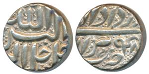 Akbar, Silver Rupee, 11.42g, Berar Mint, Ilahi type, Month Khurdad, ’Ram’ written in Persi