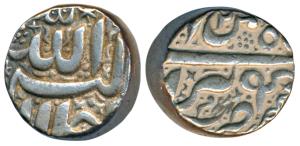 Akbar, Silver Rupee, 11.42g, Berar Mint, Ilahi type, Month Bahman, ’Ram’ written in Persia