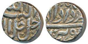 Akbar, Silver Rupee, 11.42g, Berar Mint, Ilahi type, Month Amardad, ’Ram’ written in Persi