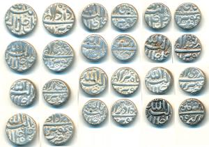 Akbar, Silver Rupee (12), Berar Mint, Ilahi type, complete set of twelve different months,