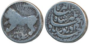 Jahangir, Silver Zodiac Rupee, 11.3g, Ahmedabad Mint, Leo sign, AH 1027/13, obv. a lion em