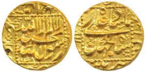 Shah Jahan, Gold Mohur, 11.01g, Burhanpur Mint, AH 1048 (KM 260.6). Nice mint lustre, Abou